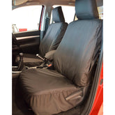 Toyota Hilux Active 2016 On Front Pair Seat Covers - Black
